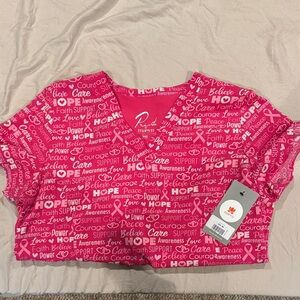 Breast Cancer Awareness Scrub Top